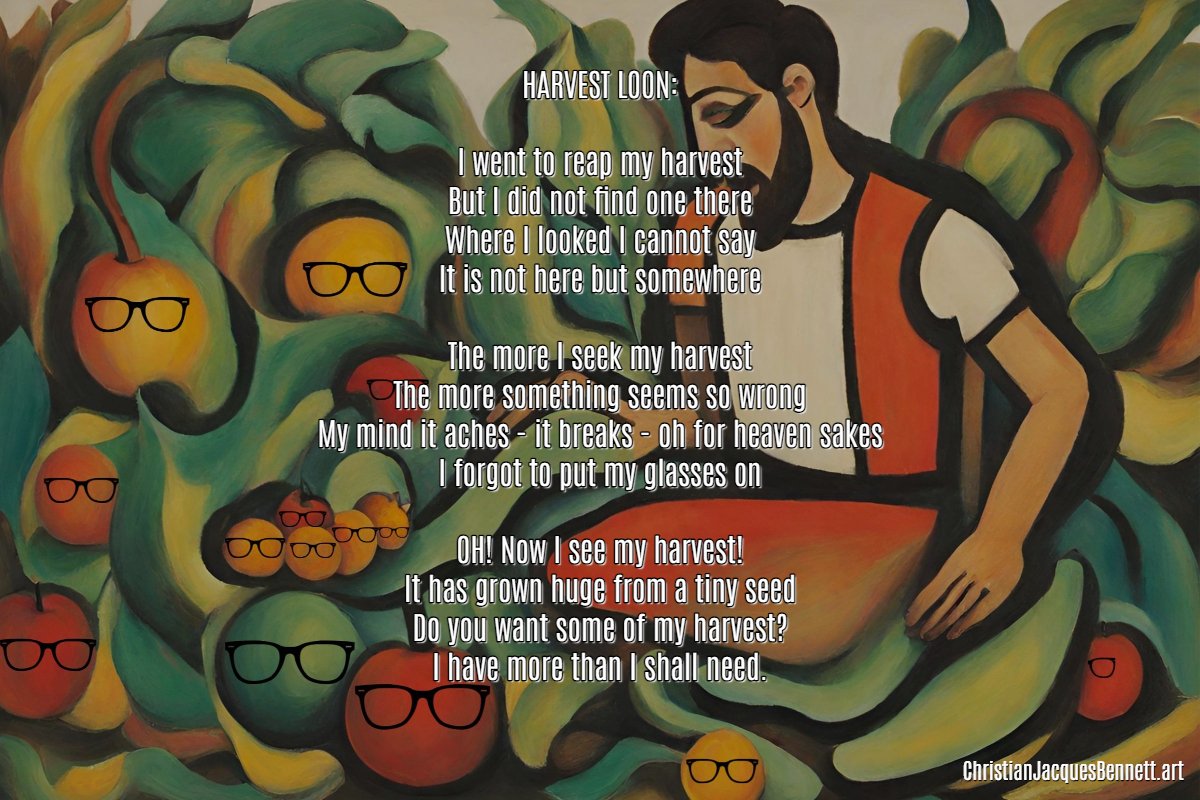 cjbtoday's tweet photo. Is it just me or is #poetry & #art & #creativity - simply #AWESOME! โค๏ธโค๏ธโค๏ธ
Thank you #vss365 for today's inspirational word: #harvest
That 1 word has inspired me to create both a #poem & a new piece of #artwork (thanks)
View more details here: https://t.co/2rZ3NJ0oTN
#cjbart https://t.co/TwzWV1ro7O