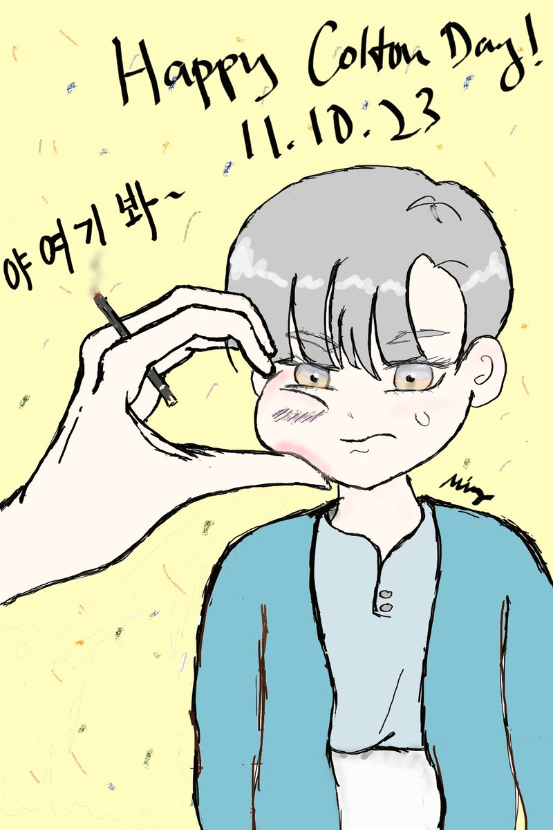 minvii23's tweet photo. Just got time to get this done, though it's a bit late but...

Happy Colton Day!

생일 축하해요, 콜티! 🎉🎉🎉 @siyen_y 

#pmdraws #그림 #팬아트 #그조해 #HappyBirthdayColtonLaw #happycoltonday #fanart #blmanhwa https://t.co/wV50m38BaJ