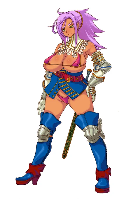 久しぶりに描いて思ったけど、当時の自分、ようこんな面倒なデザインでエロCG集作ろうと思ったよな。 