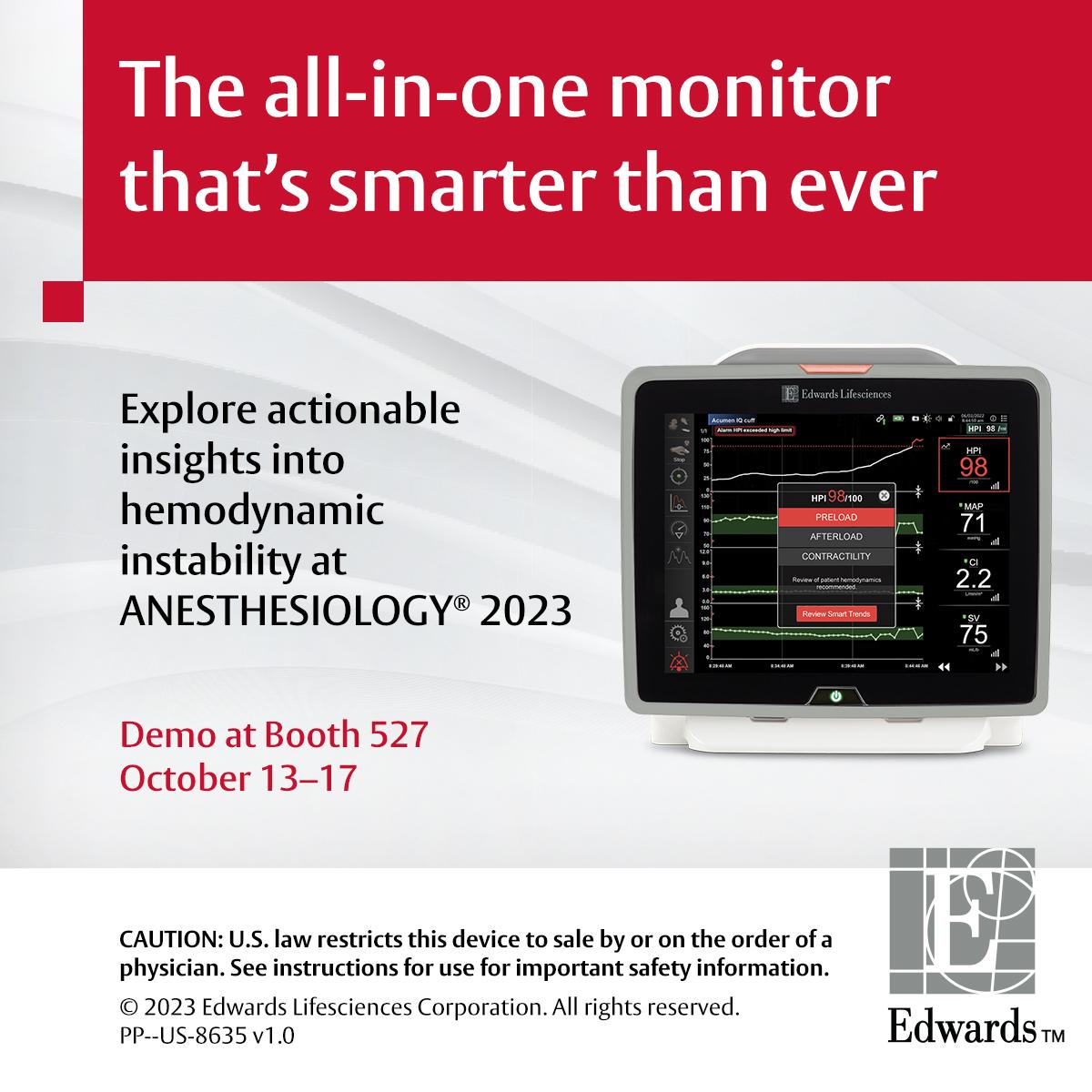 ErinMcCann78's tweet photo. Planning your time at ANESTHESIOLOGY® 2023? Come see us at booth 527 and demo our all-in-one #hemodynamicmonitoring platform. We’re excited to show you how smart monitoring can make a difference for patients. Learn more: https://t.co/SWhPtrxTmk #ANES23 #anesthesiology https://t.co/2R4v6Rp4v1