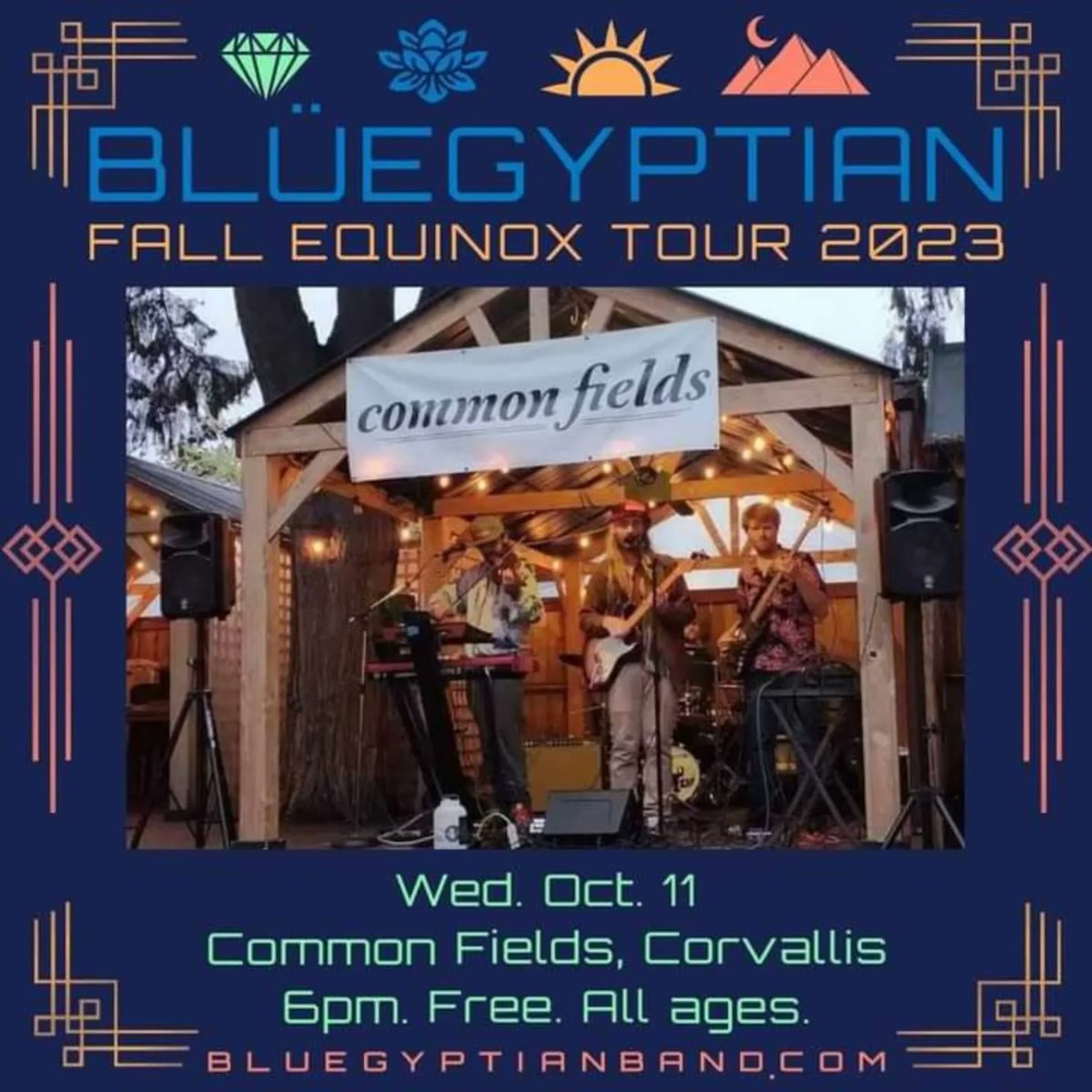 TONIGHT we kick off our PNW Tour at Common Fields in Corvallis! #blüegyptian #jamband #indiegroove #commonfields #corvallis #corvallisor #corvallisoregon #pnw #Oregon #downtowncorvallis #oregonexplored #oregonlife #oregontour #pnwmusic #oregonstateuniversity