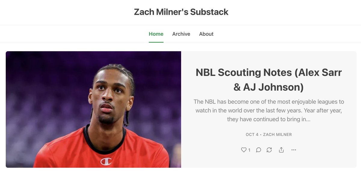Please subscribe to my Substack if you haven't already done so

I've already posted my first piece of the draft cycle, and have a lot more coming this year, so you won't want to miss out.

zachmilner.substack.com