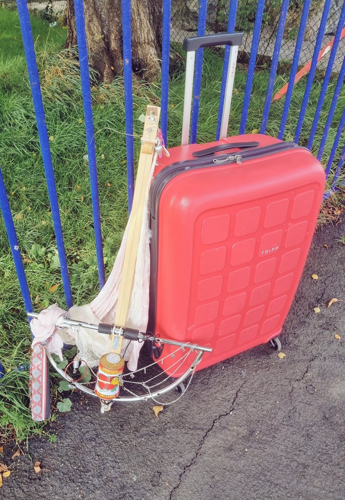 So I made a diddly bow from re-purposed scrap. It works with an amp and everything 🥰

Honestly, the most awkward part was having to take it on the bus 🙈 Worth it though!