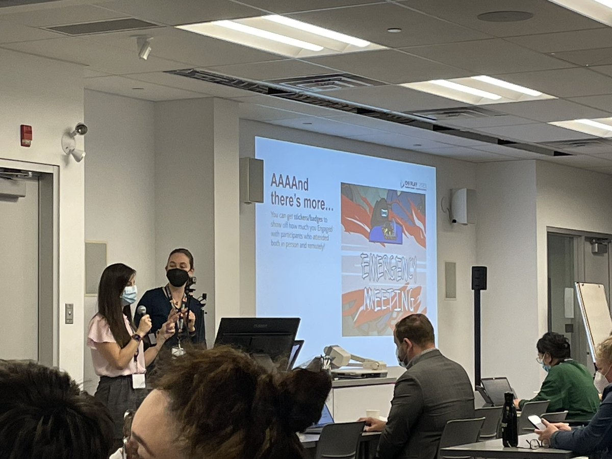 uwhci's tweet photo. Engagement chairs @AleLuzUXR from @UWCheritonCS and @AnkeAphasia sharing all the ways we can connect this week. Personally, sparkle stickers speak to me most #GottaCatchEmAll @acmchiplay #chiplay2023 https://t.co/g0FdHfmr3n