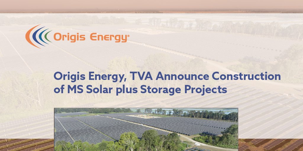 OrigisEnergy's tweet photo. Origis Energy, @TVAnews Announce Construction of MS Solar plus Storage Projects - With a total capacity of 700 MWs, the projects represent the largest solar plus storage deployments in #Mississippi to date | News Release 10.11.2023
Read more: https://t.co/5pBpYzZYSZ
#solarstorage https://t.co/apfNdWBjcL