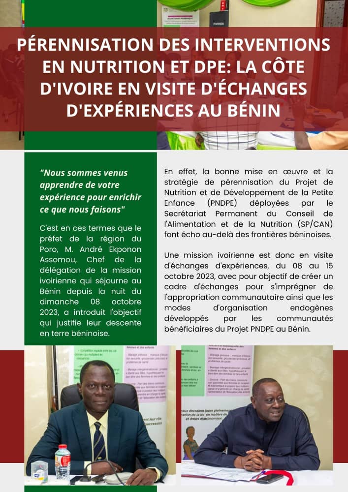 CanBenin's tweet photo. Pérennisation des interventions en Nutrition et DPE: La Côte d'Ivoire en visite d'échanges d'expériences au Bénin

lire les détails 👉https://t.co/lEzLUUhUS7

#spcan #pndpe #BeninNutrition #wasexo https://t.co/g93PfOMdMm
