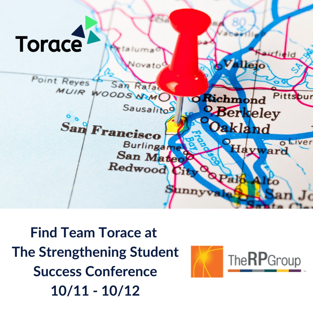 Team Torace is excited to see you at the Strengthening Student Success Conference (@therpgroup) in Burlingame, CA!

Come by our booth to make a match and learn more!

#teamtorace #mentor #matching #SSSC23 #meetingthemoment #movingforward #Burlingame