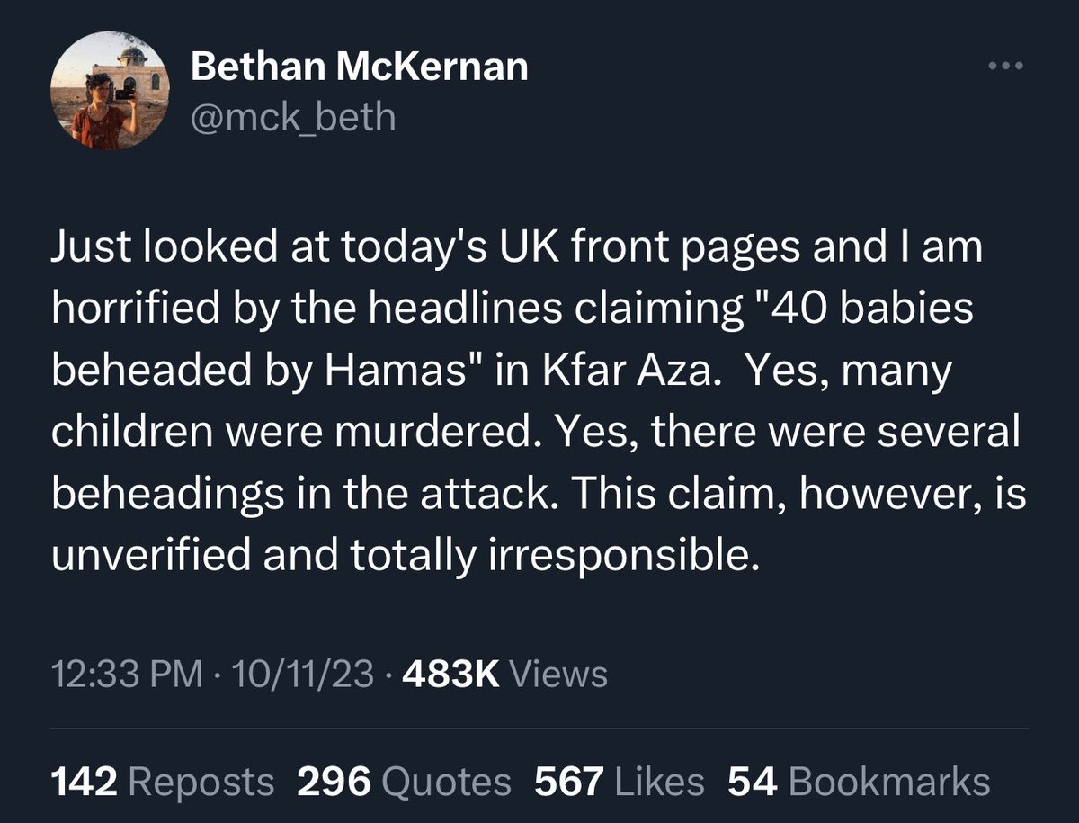 This Guardian journalist is so upset that a newspaper wrote “40 babies beheaded” and not “40 babies slaughtered, AND SOME OF THEM beheaded.” 

We see right through you.