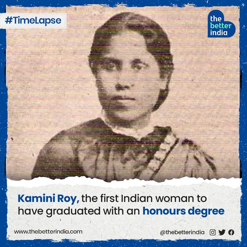 thebetterindia's tweet photo. Kamini Roy, a remarkable figure in Indian history, emerged as a trailblazing feminist poet in the late 19th century, shattering societal norms and challenging gender roles.
#KaminiRoy #womenempowement #equalrightsforwomen #poet #firstwomen #breakingsterotypes #historyofindia https://t.co/BU9BD12JMn