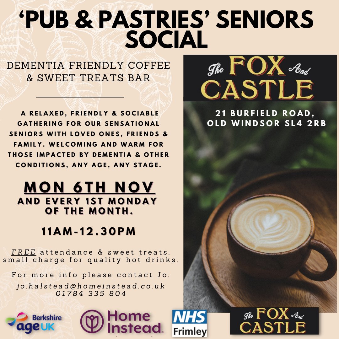 HIWRWS's tweet photo. Our next date is Monday 6th November, 11:00 - 12:30

Free to attend ( plus tasty treats), there is a small fee for hot drinks.

#dementiafriendly #dementiafriendlycommunity #dementiafriendlycafe #inclusive #dementiacafe #supportive #friendly #windsor #oldwindsorpub #pubgarden https://t.co/6ClckSNnDT