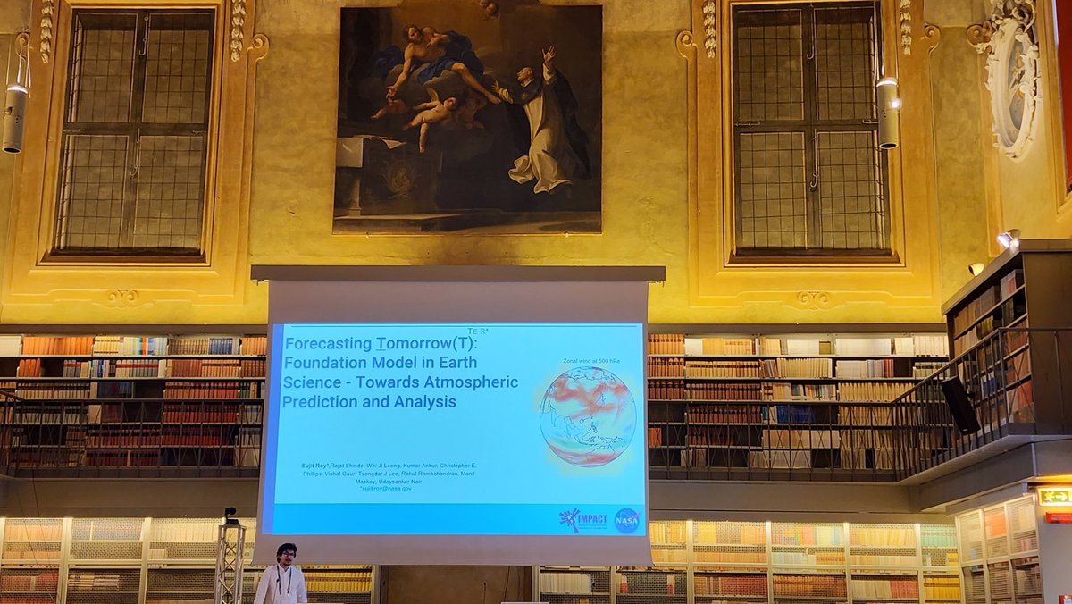 the_sujitroy's tweet image. It was great presenting our work today @ECMWF Bologna, Italy "Foundation Model in Earth Science: Towards Atmospheric Prediction and Analysis"
#HPCWS2023 #DiversifyingHPC #AI #deeplearning
@NASA @UAH_LAS