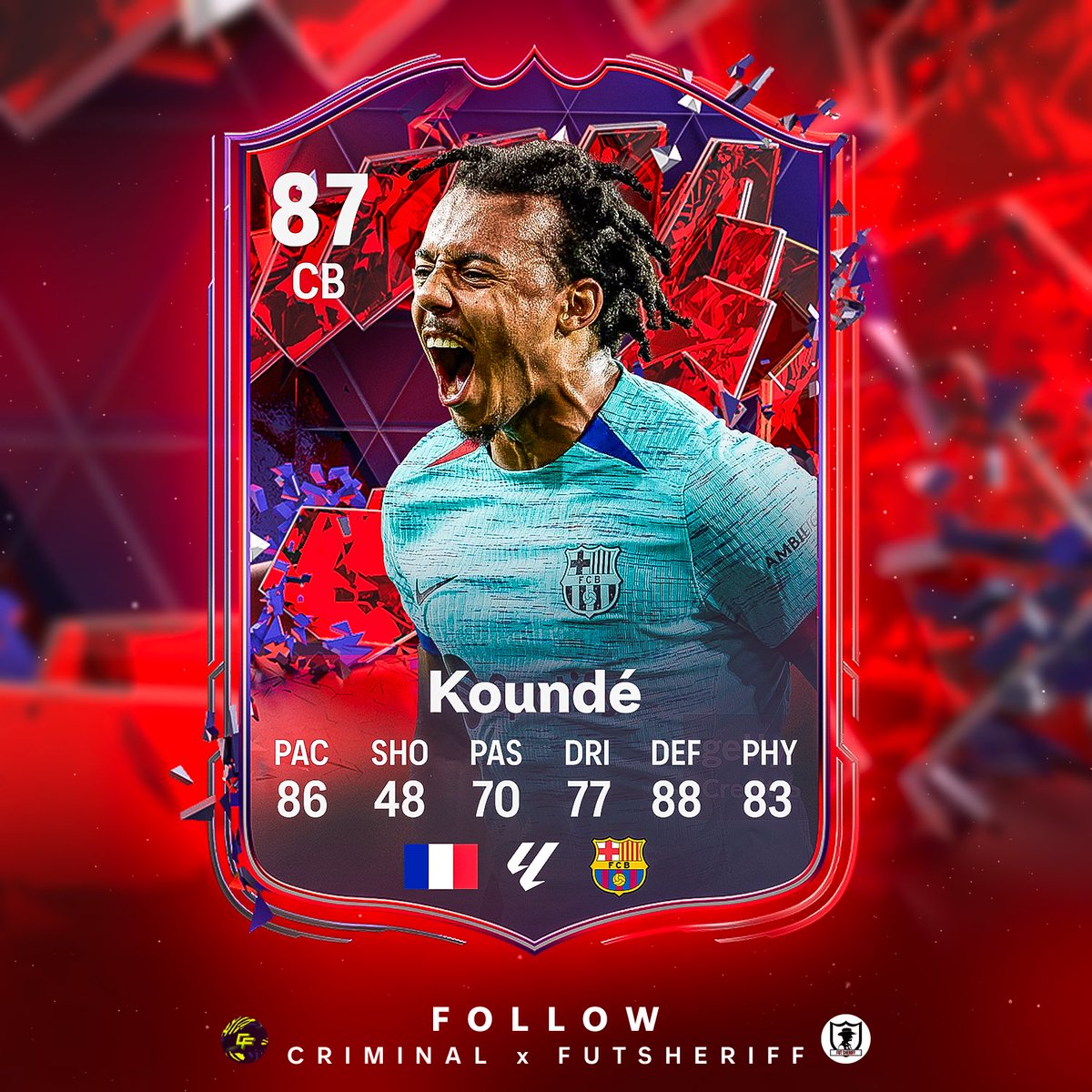 FutSheriff's tweet photo. 🚨Kounde 🇫🇷 is coming as TRAILBLAZERS soon!

My best @Sorare CB atm arrives🔥🎉

Make sure to follow @FutSheriff and @Criminal__x !

#fc24 https://t.co/CEmJDTltZT