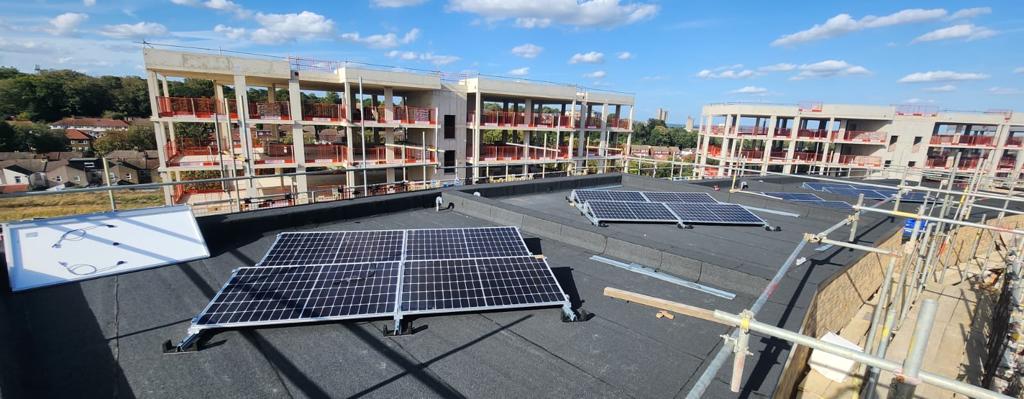 We have handed over the next phase of 17 houses at our Erith Hills project for <a href="/AndersonGroupUK/">Anderson</a>. This is a <a href="/SopremaUK/">Soprema UK</a> Sopralene SBS roofing system on 250mm rigid PIR to achieve 0.08 w/m2k. We have also installed 4 solar panels per roof.