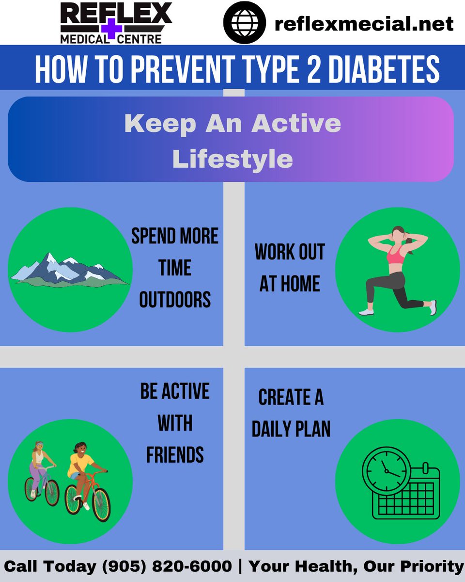 Living an active life involves staying physically engaged in various activities, prioritizing movement, and exercise as part of your daily routine and can prevent against diabetes. #mississaugadiabetes #diabetes #oakvillediabetes #diabetesprevention #activeclub #HealthTips