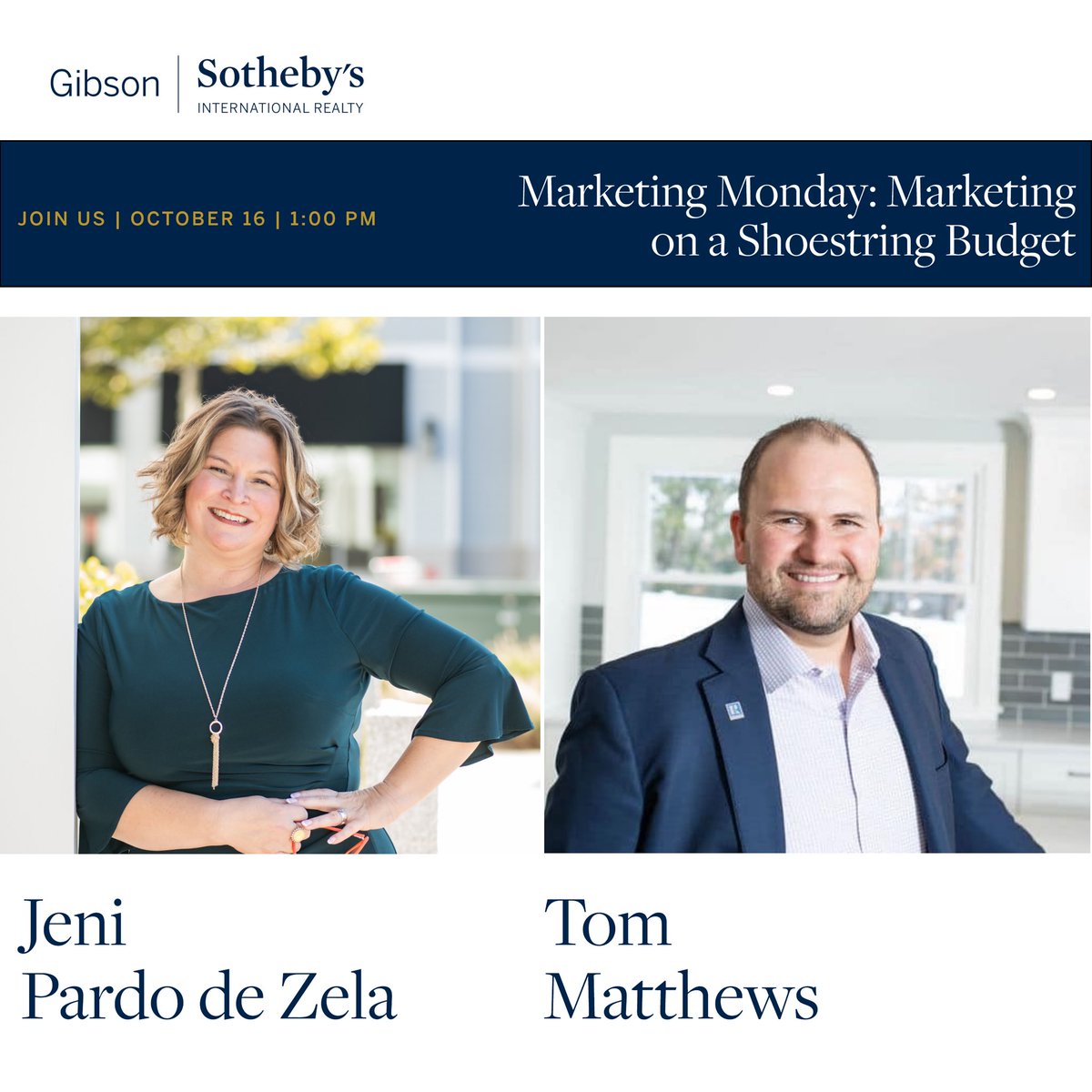 I am honored to be joining Jeni the VP of Marketing at GSIR on Monday October 18th at 1pm to share how to Leverage our Marketitng team to drive referrals and leads on a shoestring budget! #giversgain #gsir #expertisematters #marketing #realestate #tomjoanneteam