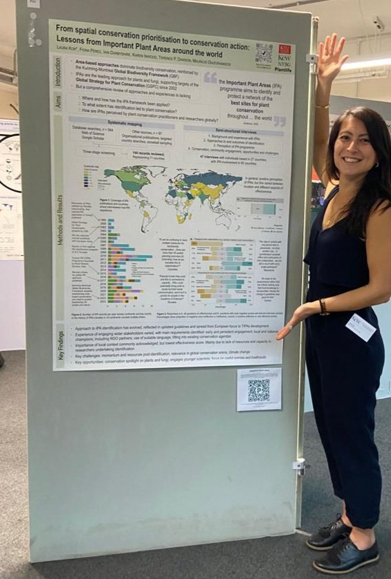 laurabkor's tweet photo. At @KewScience #SOTWPF presenting results of a global review on Important Plants Areas - the leading spatial conservation approach for plants and fungi. Come say hi to find out more about our results and recommendations @PlantlifeGlobal https://t.co/GVMiJq0L43