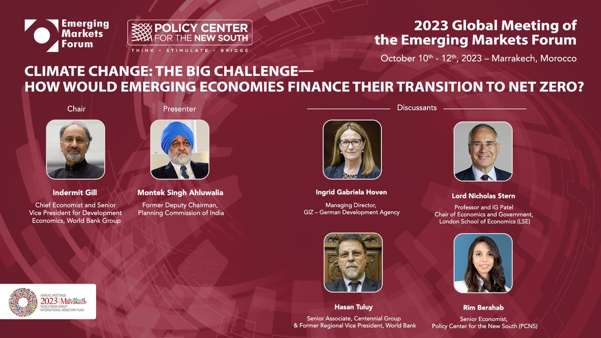 🌍 #ClimateChange takes center stage at the #EMFGlobalMeet2023! Dive deep into 'The Big Challenge: How Emerging Economies Can #Finance their Transition to Net Zero.' 🔴Tune in as we go live & unravel solutions for a #sustainable future! 🔗Watch Now: t.ly/Rh_bp
