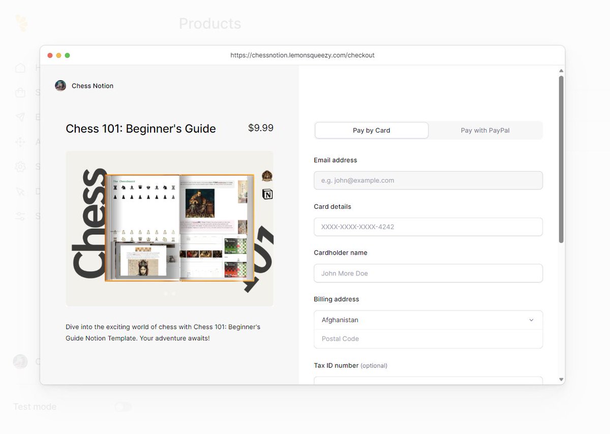 Decided to upload Chess 101 to @lmsqueezy lovely interface to start with!! #notion #chess #qatarmasters chessnotion.lemonsqueezy.com/checkout/buy/3…