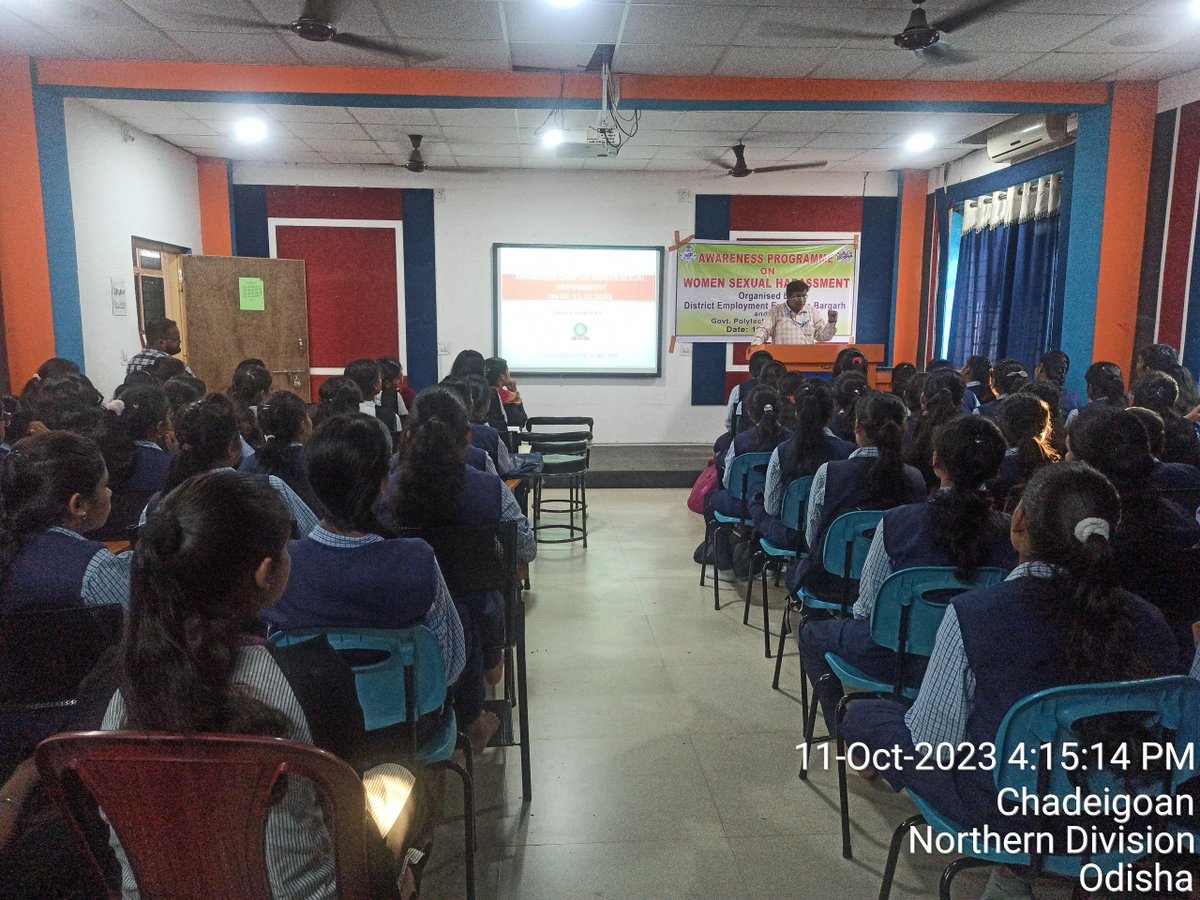 Awareness program on Women Sexual Harassment on dt11.10.23 at GP, Bargarh