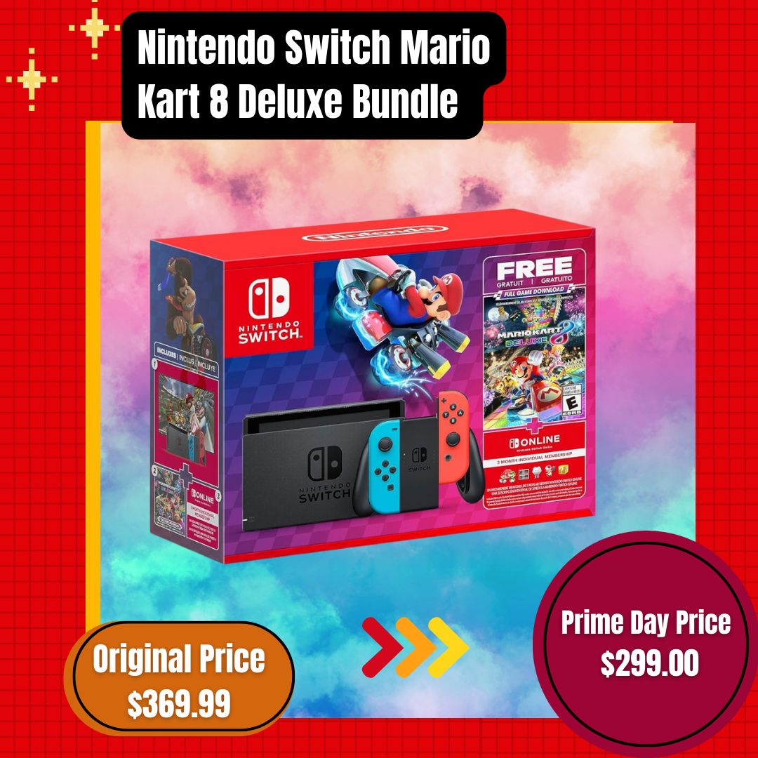 Nintendo Switch Bundle with Mario Kart 8 Deluxe