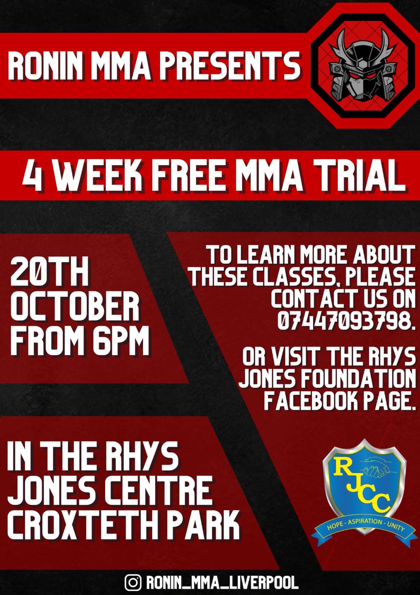 Pleased to announce new sessions starting at Centre ages from 7 to adults