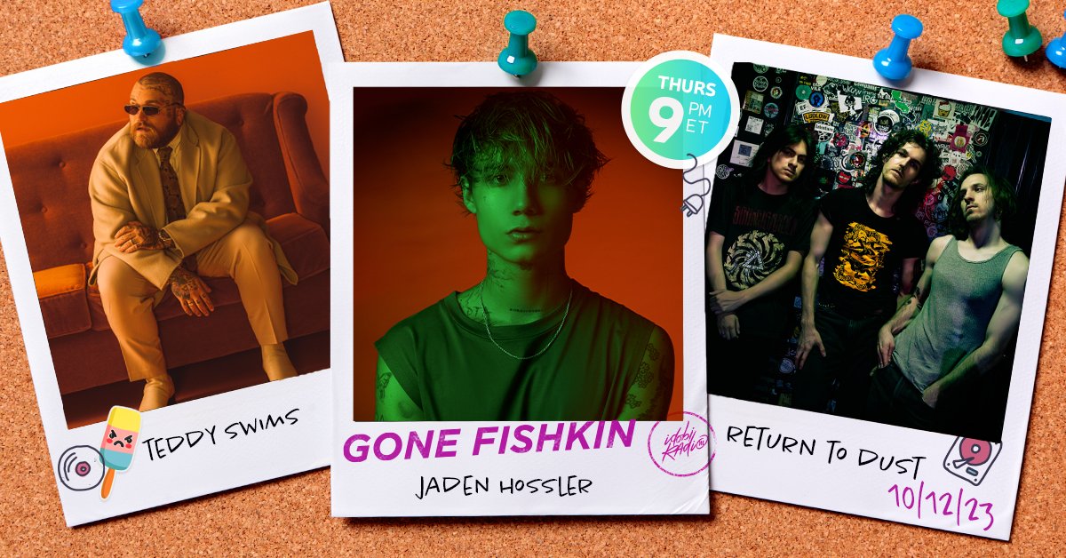 GoneFishkin's tweet image. Tomorrow night! @teddyswims, @JadenHossler and Return To Dust will all be calling in talking new music! 9PM ET - ido.bi/player