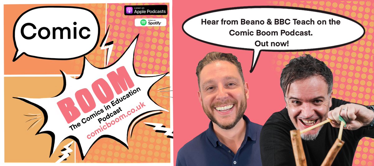 BeanoOfficial's tweet photo. “We’re saying it’s not rocket science what we do – you can do it as well”, says our very own Director of Mischief, Mike Stirling on #ComicBoom.

Kids can now learn #HowToMakeAComic the Beano way with the help of @BBC_Teach.

Listen to the full episode at https://t.co/j5BfcoOL9N https://t.co/nExAKHqsv4