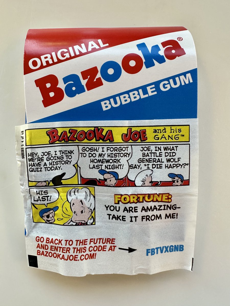 terrymeiners's tweet image. It’s incredibly expensive bubble gum but so worth it for the zany humor! 🤪  

“His last!” 

#kneeslapper
