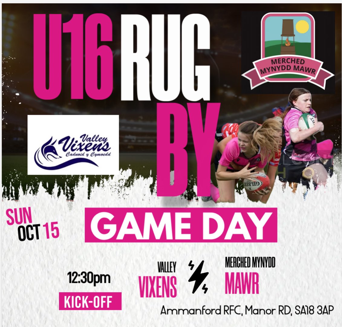 Merched MM (@merched_mm) on Twitter photo Something to look forward to on Sunday! Our Under 16s play away against <a href="/RugbyVixens/">ValleyVixensRugby๐ฆ</a> in a friendly game!๐๐
Rhywbeth i edrych ymlaen ato ddydd Sul! Mae ein tรฎm dan 16 yn chwarae i ffwrdd yn erbyn Valley Vixens mewn gรชm gyfeillgar!๐๐
#YmlaenMMM Something to look forward to on Sunday! Our Under 16s play away against <a href="/RugbyVixens/">ValleyVixensRugby๐ฆ</a> in a friendly game!๐๐
Rhywbeth i edrych ymlaen ato ddydd Sul! Mae ein tรฎm dan 16 yn chwarae i ffwrdd yn erbyn Valley Vixens mewn gรชm gyfeillgar!๐๐
#YmlaenMMM