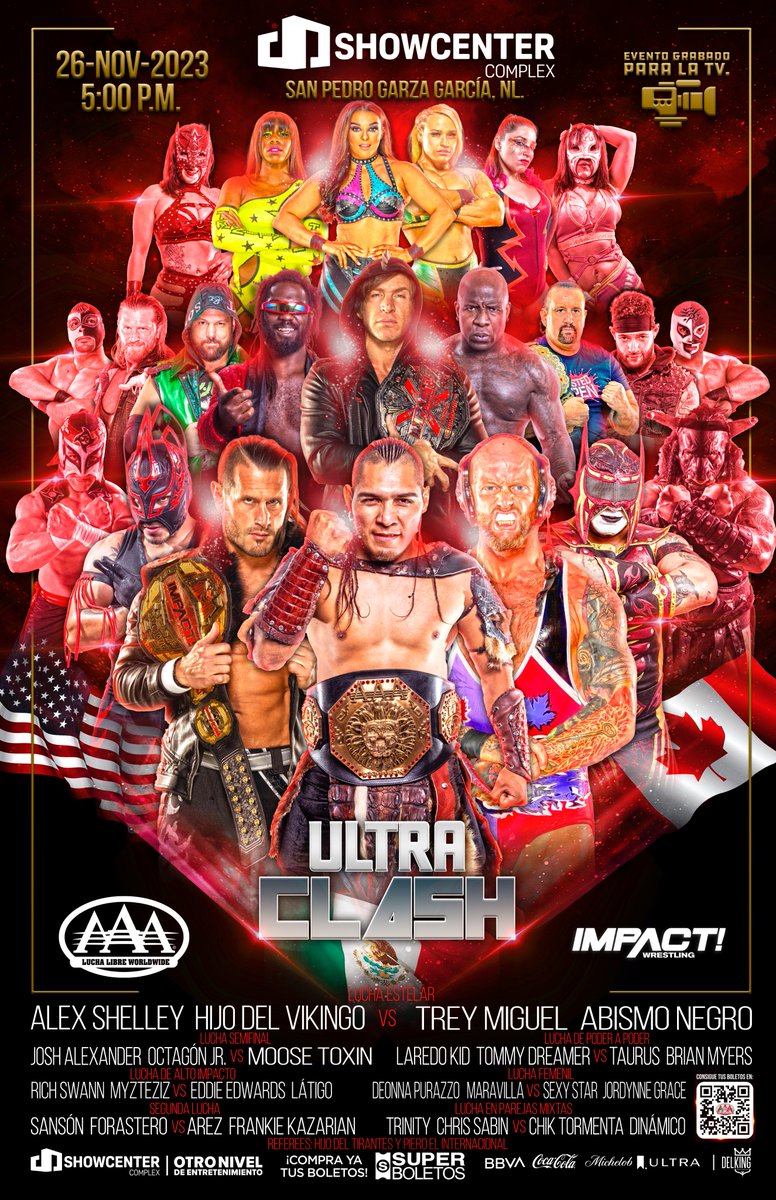 Marisela Peña (@mpenaaaa) on Twitter photo .<a href="/luchalibreaaa/">Lucha Libre AAA Worldwide</a> en colaboración con @IMPACTWRESTLING presentan: #UltraClash en MONTERREY.
26 de noviembre, <a href="/showcentermty/">Showcenter Complex</a>, 5 pm
Boletos disponibles en bit.ly/boletos-lucha-… .<a href="/luchalibreaaa/">Lucha Libre AAA Worldwide</a> en colaboración con @IMPACTWRESTLING presentan: #UltraClash en MONTERREY.
26 de noviembre, <a href="/showcentermty/">Showcenter Complex</a>, 5 pm
Boletos disponibles en bit.ly/boletos-lucha-…