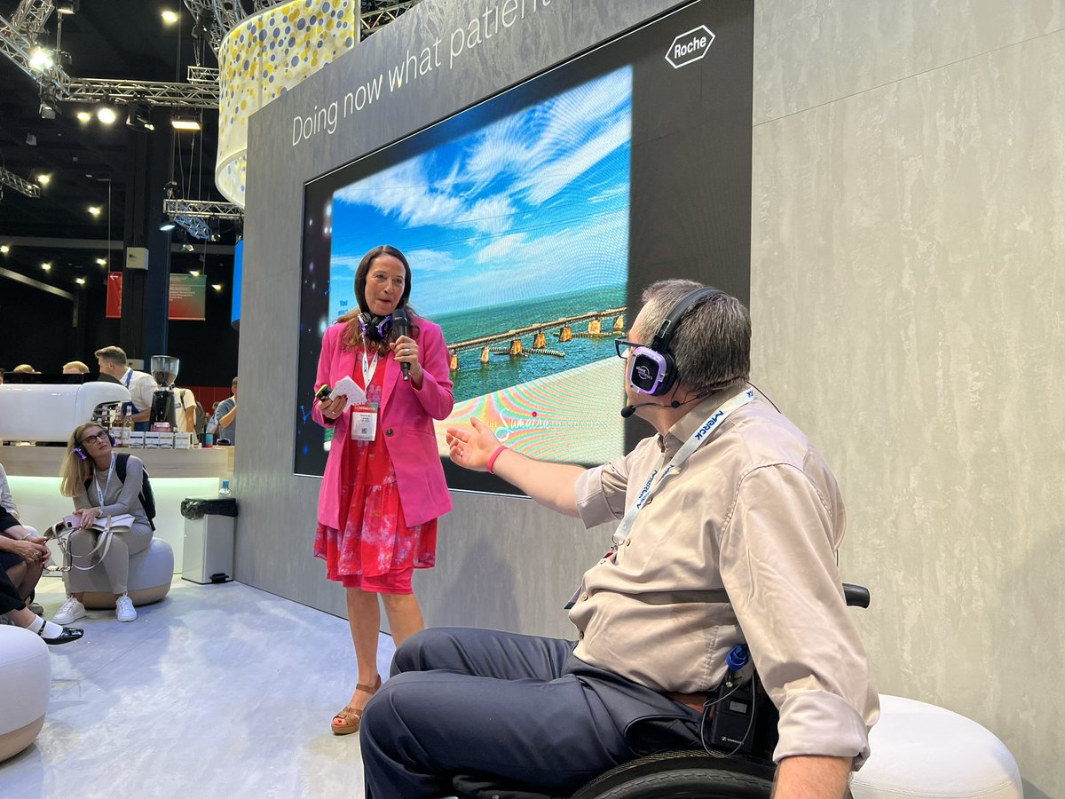 On #ECTRIMS day 1, Matthias, #NMOSD patient &amp; TSF Ambassador of Germany 🇩🇪, presented his perspective on the #raredisease journey after symptoms begin &amp; how to reinvent one’s life without letting disease define, limit or consume you. 

Thank you Roche for this platform