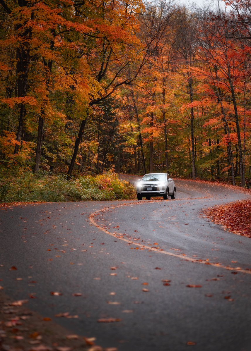 “Winding Through Autumn” 🚗🍂🍁 📍Arrowhead Provincial Park #ShareYourWeather #ColourfulFall