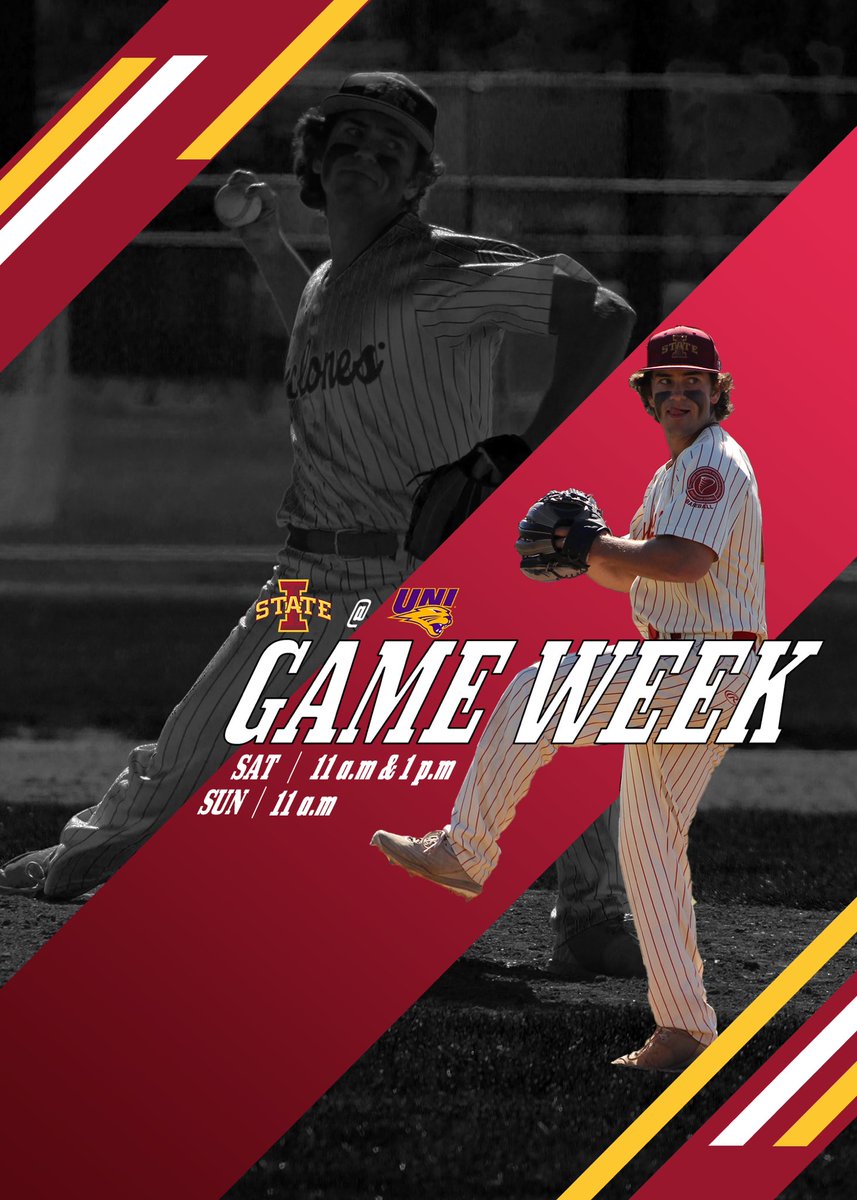 ISUclubbaseball's tweet photo. We’re back in action this weekend as we head to Cedar Falls to take on UNI in another conference matchup https://t.co/l6AMkLPcOA