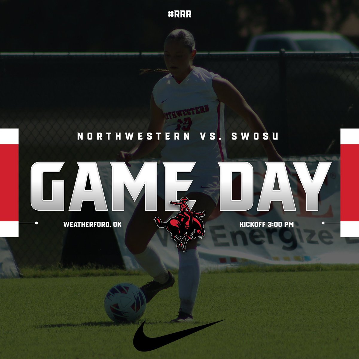 NWOSUSoccer's tweet photo. 🚨IT’S GAME DAY🚨

🆚: SWOSU
📍: Weatherford, OK
⏰: 3:00 PM

📺: https://t.co/Cxbugl829L
📊: https://t.co/zRLwmNf9ET https://t.co/MMcS1XkdEe