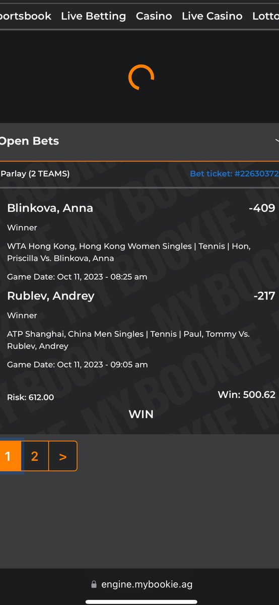 Every night I’ll be blessing with the tennis locks! #GamblingTwitter #ATP