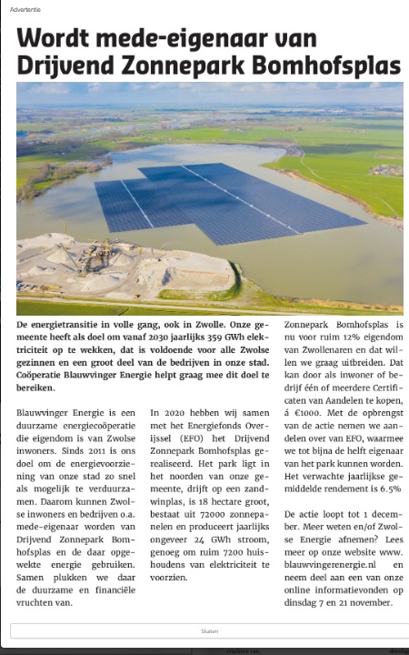 TIP gooi niet direct de Swollenaer bij het oud papier :-)