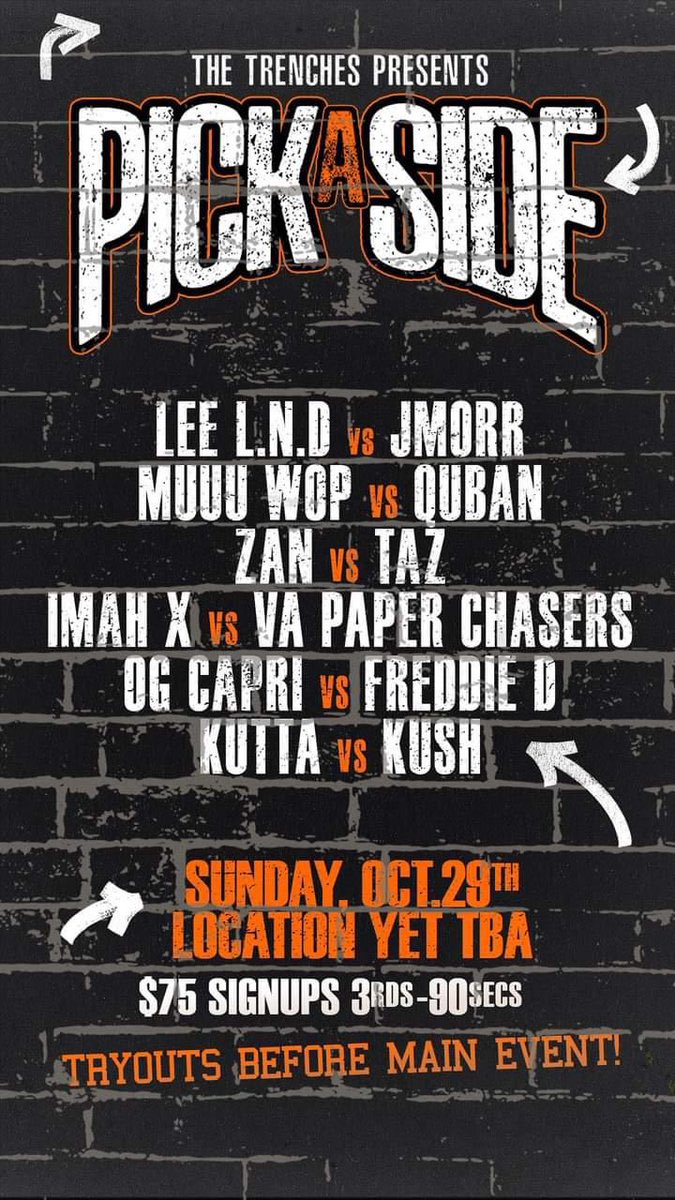 EazyTBCupdates's tweet photo. #TRENCHES2 FACE-OFFS
@Bigslim_fineazz vs @TAZmanian_Tara TODAY at 2:35 pm
Trenches - Pick A Side - Zan vs Taz - Faceoff https://t.co/FFLF8scHEx via @YouTube @Eazyblockcapt @muslimpapi215 @johnnywitdamac https://t.co/Kv6TuI6ZFk