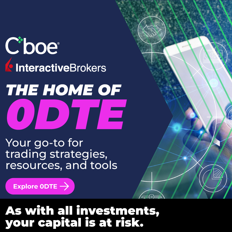 IBKR's tweet photo. For all your 0DTE needs, consider Cboe index options available with IBKR. Explore 0DTE with Cboe Index Options. Your capital is at risk.