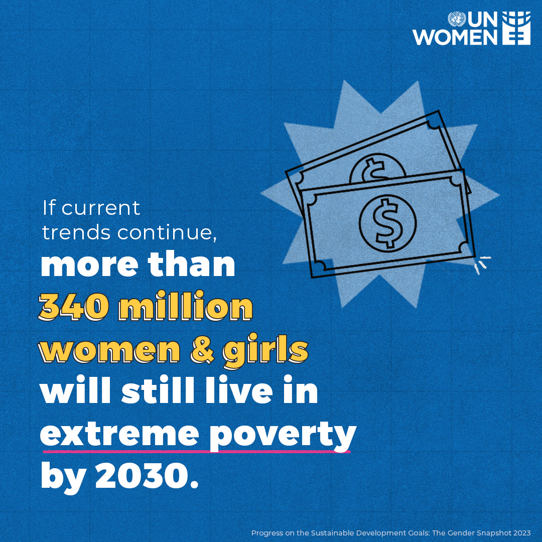 UN_Women's tweet image. It&apos;s #DayOfTheGirl.

By 2030, over 340 million women and girls will be living on less than $2.15 a day.

Most of them will be in sub-Saharan Africa.

👉Learn more in the 2023 Gender Snapshot report: unwo.men/So1250PVc8L

 #GenderData