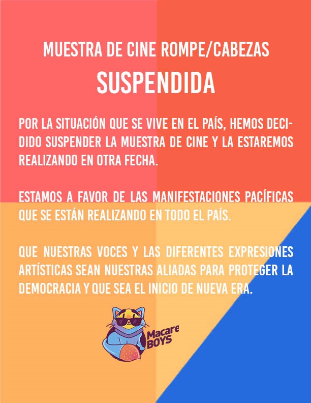 rodrigogch_'s tweet photo. 📽️ Conjuntamente con el @MosaicoGua hemos decidido de suspender la Muestra de cine hasta nuevo aviso y seguimos en apoyo en las manifestaciones pacíficas.
"Si la corrupción no te atraviesa, claramente no te interesa"
#ParoNacionaIndefinido✊ #cine #festical https://t.co/SCV3IXx6Za