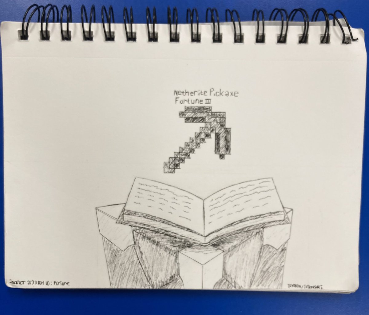 T0Y0NDA's tweet photo. Inktober 2023 Day 10: Fortune

A bit late again, hopefully I’ll have wander done later today, but for now enjoy this pickaxe

#inktober #inktober2023day10 #inktober2023day10fortune #inktober2023Fortune #inktobberfortune #Minecraft https://t.co/O1dUSuUxCI