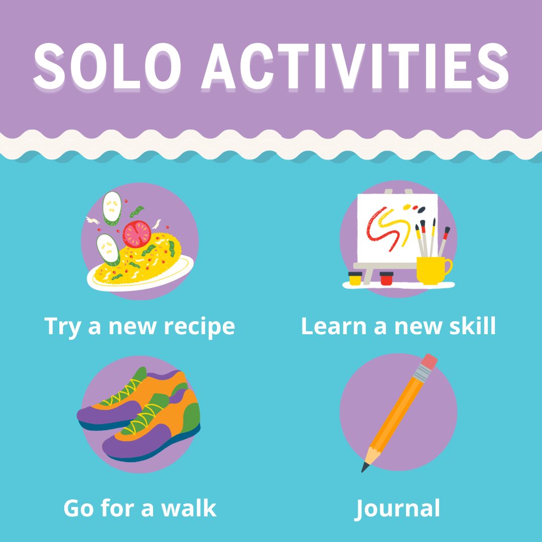 UTBruceTheBat's tweet photo. Looking for things to do on your own? Try these activities to have fun and spend some time with yourself! https://t.co/lmwGldQEyu