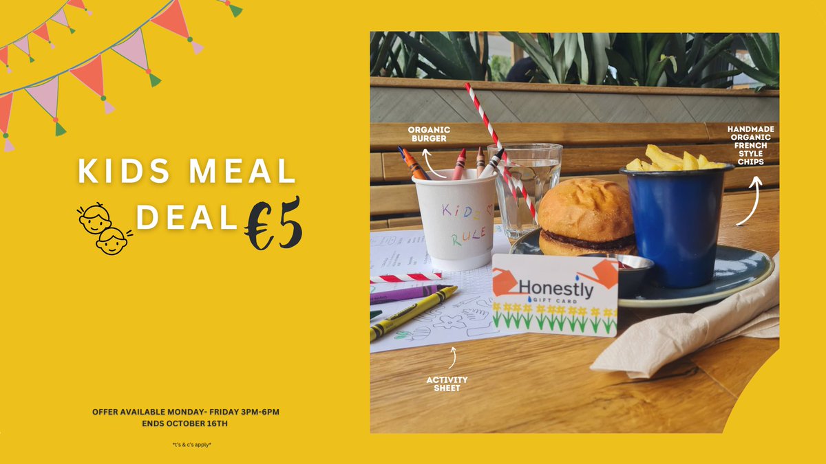 Have you visited us in Carrick or Strandhill for our Kids Meal Deal? Pop in between 3pm and 6pm Monday to Friday! Offer ends soon!