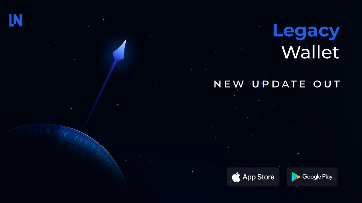 LegacyNetworkio's tweet photo. 📢 Legacy Wallet App Update!

Attention! We've just released a major update to the Legacy Wallet app. 🌐💼

Discover all the exciting new features and improvements by downloading the latest version from your app store.

Stay ahead in the world of crypto with the enhanced Legacy Wallet app! #WalletUpdate #CryptoApp

https://t.co/JRd5e3RIvF
