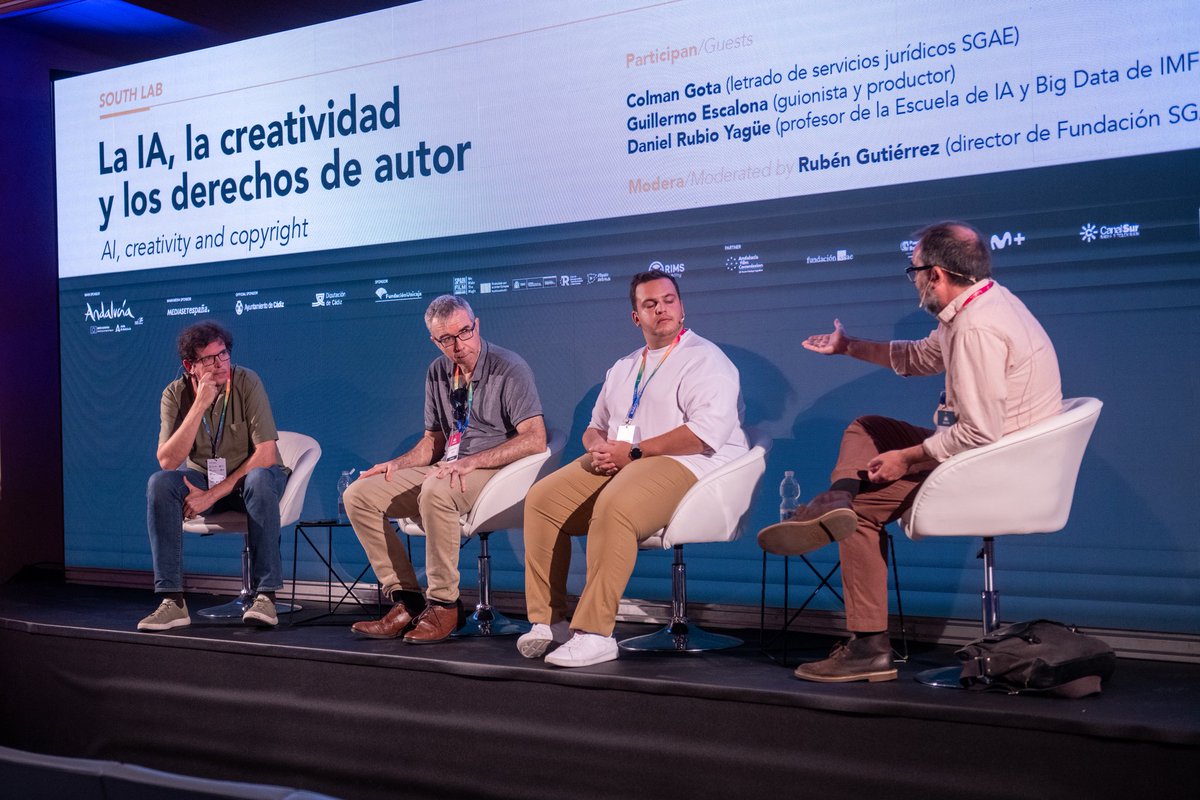 SgaeAudiovisual's tweet image. Hacer conexiones profesionales 🤝, iniciar debates que afectan al trabajo de guionistas y directores 🎥, y propiciar encuentros entre creadores, productores y otros agentes del sector 🗣️. Todo eso nos llevamos de esta jornada del #southseries. ¡Echa un vistazo!
#sgaeescultura