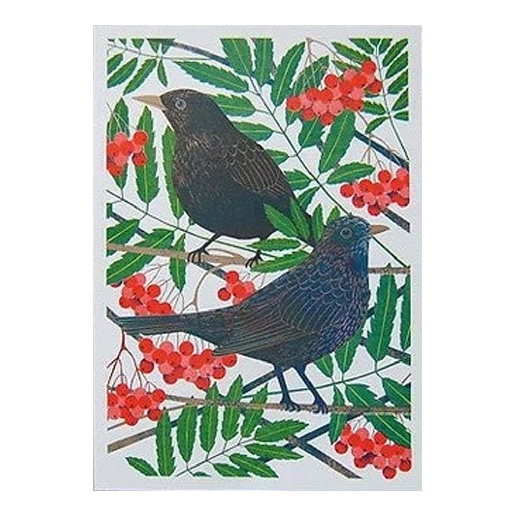 canal_community's tweet photo. Now that the Rowan trees have all their bright orange berries on we’ve got blackbirds and the normally shy females gorging on their favourite treats! 🍃 🍁🍃
#rowantree #Autumn #berries #blackbirds #nature #art #print
Artist: Joanna Lisowiec https://t.co/Q5l7DfhGDg
