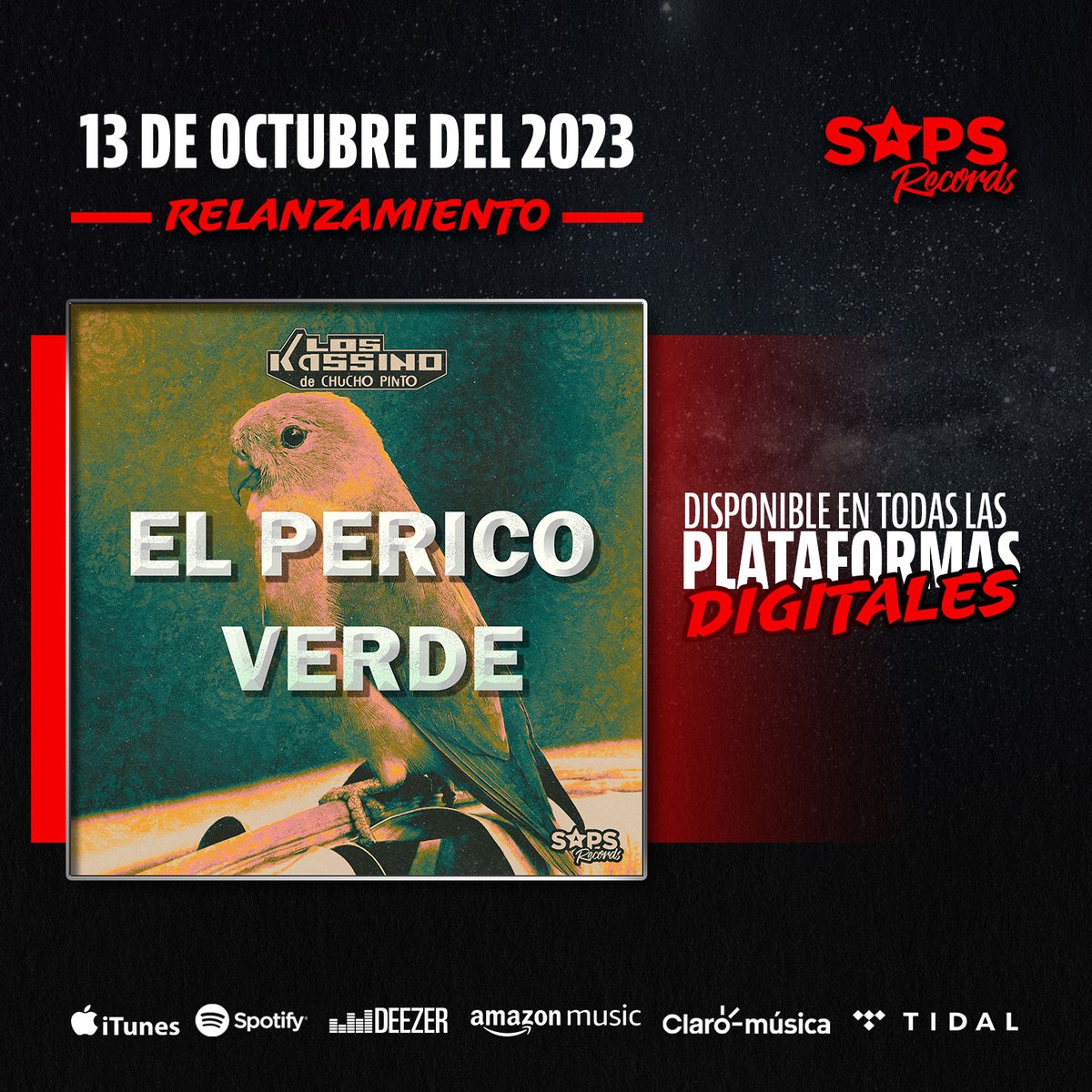¿Listos para recibir  "El Perico Verde" este viernes en todas las plataformas digitales? 🦜🎶
onerpm.link/256944256996