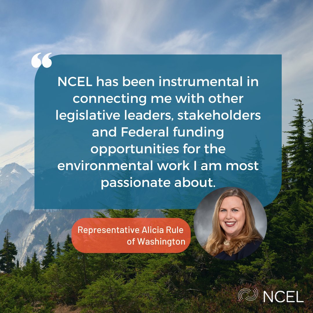 To kick off our new series of Legislative Spotlights, we're shining the #NCELSpotlight on Washington State Representative <a href="/AliciaRule6/">Alicia Rule</a>! Explore how her work makes a difference, and learn what motivates her dedication to environmental policy.

Read more: ncelenviro.org/articles/repre…