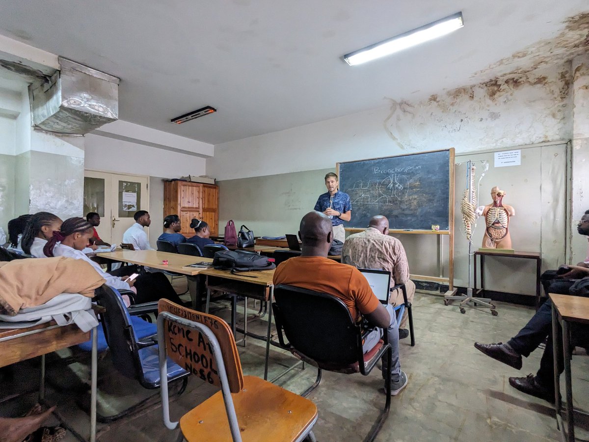 Brief morning teaching session (before the OR) with anaesthesia trainees at Kilimanjaro Christian Medical Centre: bronchospasm by myself followed by post-tonsillectomy bleeding with KCMC resident Dr. Robert <a href="/uOttawaIGHOMed/">Intl. and Global Health Office (IGHO) | (BISM)</a> <a href="/GSOAC_TOH/">GSOGAC</a>
<a href="/uOttawaMed/">uOttawa | Faculté de médecine, Faculty of Medicine</a> <a href="/OttAnesthesia/">OttawaAnesthesiology</a>