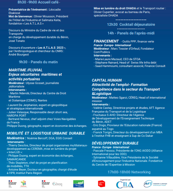 PascaleFressoz's tweet photo. Organisation des Assises du Transport et de la Logistique - Analyses et Stratégies, ATLAS 2023, par Salimata Keita, le 16 octobre à Paris
J'aurais le plaisir d’intervenir pour aborder, la prise en compte du Développement Durable, les #ODD
Insc: https://t.co/g15wJ0WsDs
#AIODD https://t.co/A66r3zHIf0